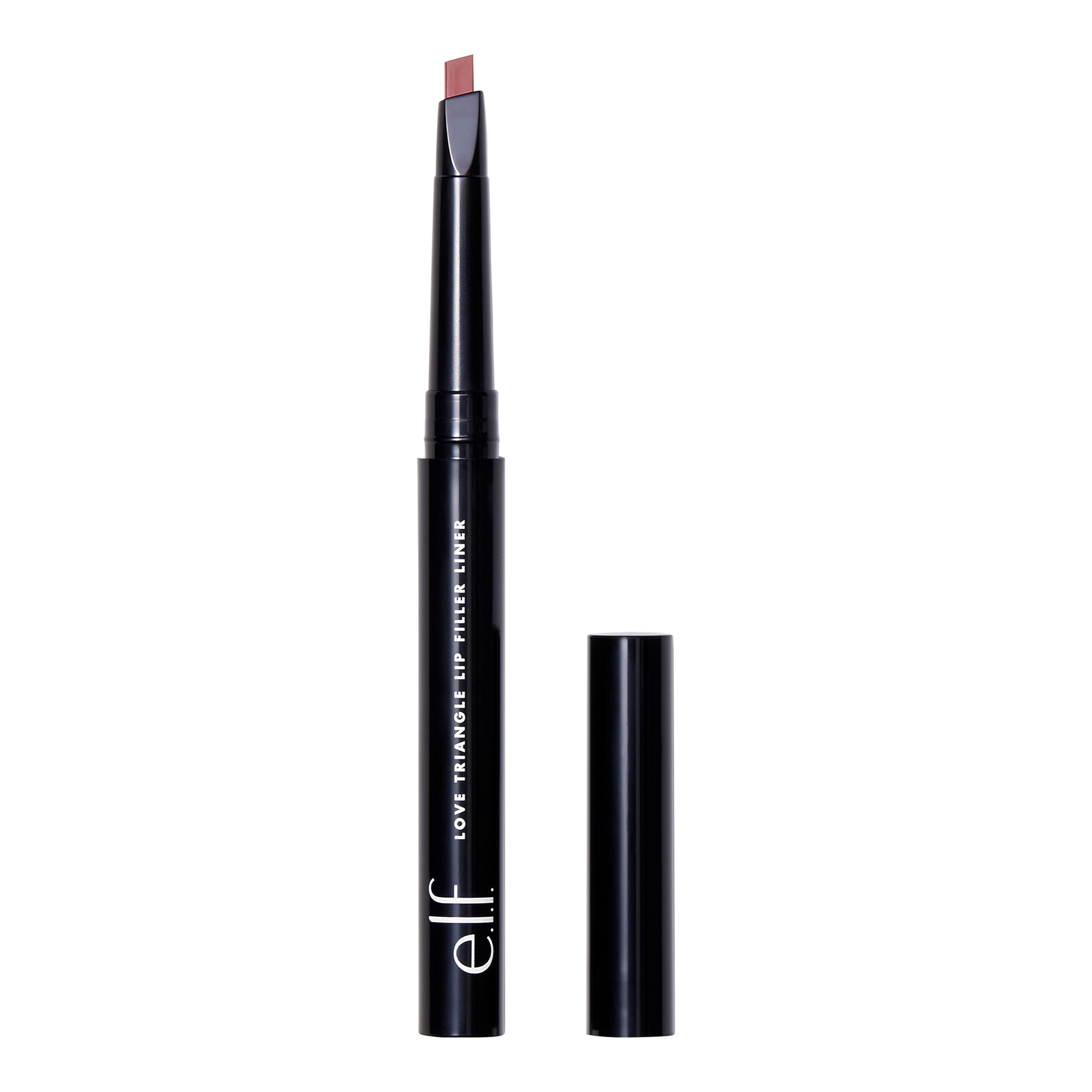 e.l.f. Love Triangle Lip Filler Liner Soft Pink, 2-in-1 Lipliner Pencil For Sculpting & Filling, Long-Lasting Intense Co